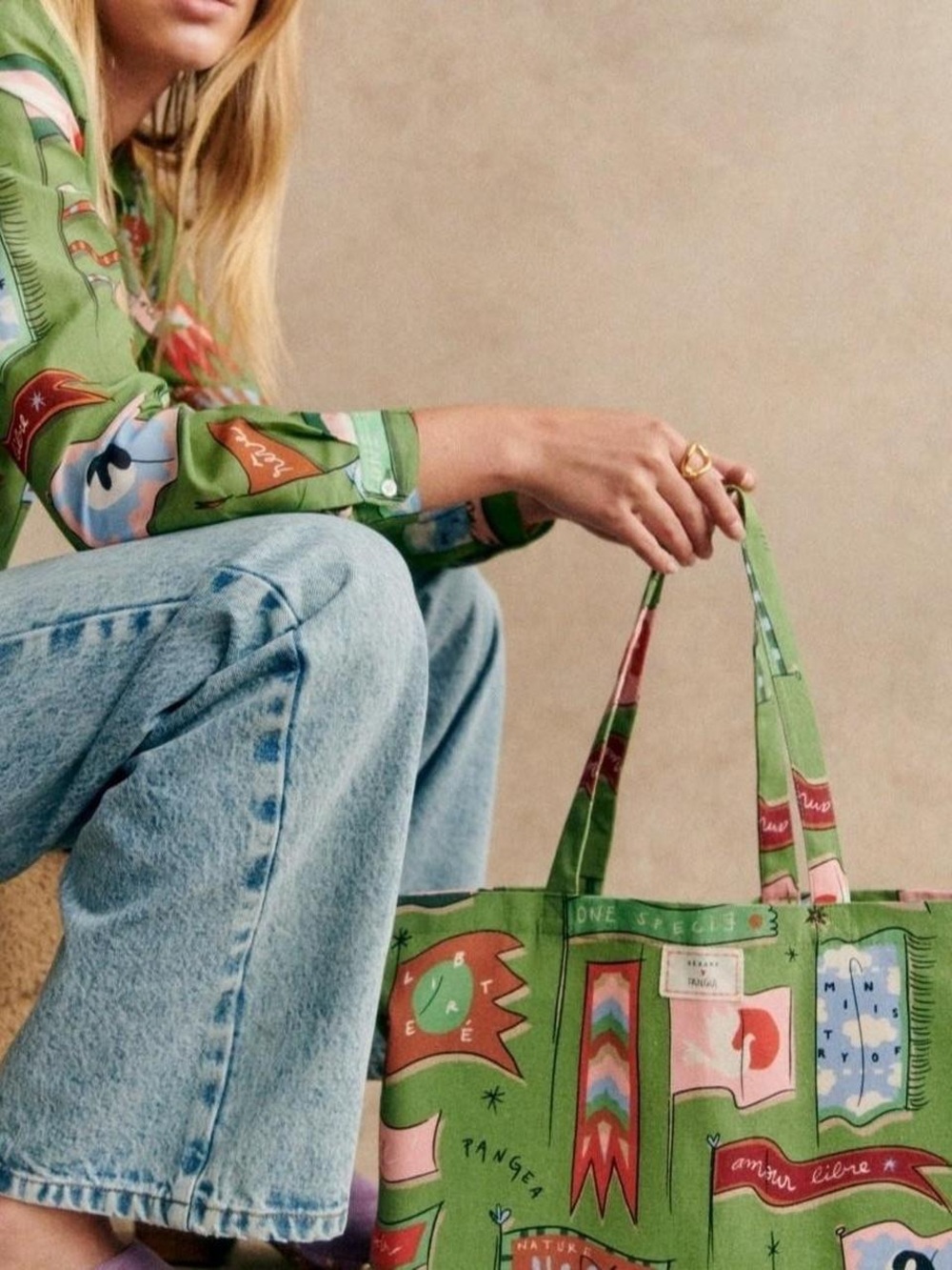 Canvas tote Sezane